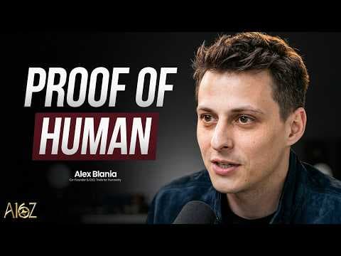 How Bots, Deepfakes and AI Agents Are Forcing a New Internet Identity Layer | Alex Blania on a16z