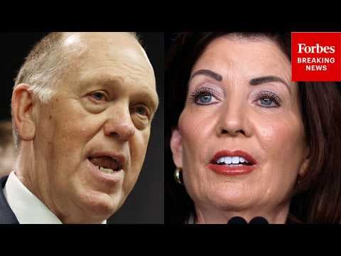 Kathy Hochul Asked If She's Spoken To Tom Homan After He Vowed To 'Flood' NYC With ICE Agents