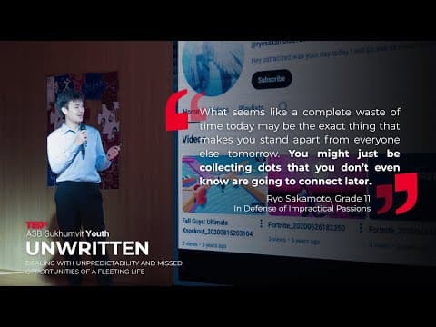 In Defense of Impractical Passions | Ryo Sakamoto | TEDxASB Sukhumvit Youth