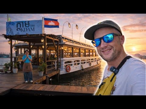 Kampot’s Floating Restaurant… Then a $1.50 Dessert Challenge 7Eleven 🇰🇭