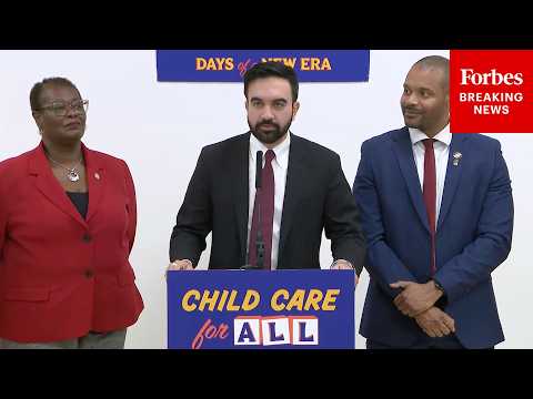 NYC Mayor Zohran Mamdani Holds Press Briefing On Childcare Initiatives