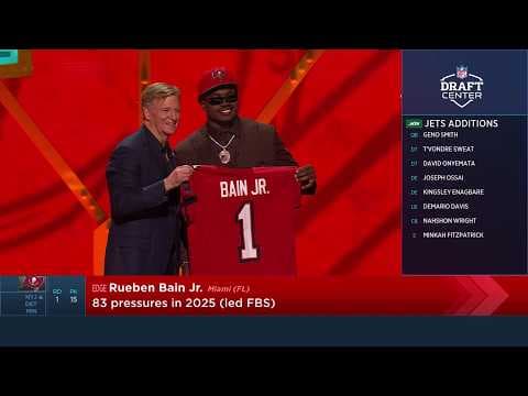 The Tampa Bay Buccaneers Select Rueben Bain Jr with the 15th Overall Pick in the 2026 NFL Draft