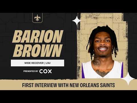 Barion Brown's First Interview with the Saints | 2026 NFL Draft
