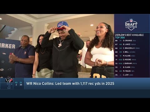 The Buffalo Bills Select TJ Parker with the 35th Pick in the 2026 NFL Draft