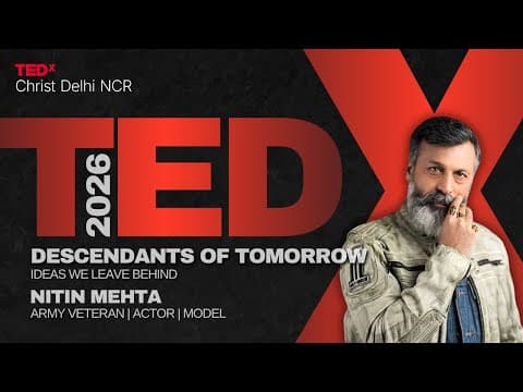 Jobs change values don’t | Lt. Col Nitin Mehta | TEDxChrist Delhi NCR