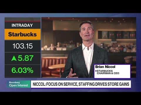 Starbucks CEO on Earnings, Sales Growth, Speedy Service