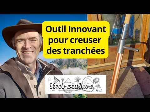 Nouvel outil trancheur de sol permet de creuser des tranchées pour installer des fils ou des tuyaux