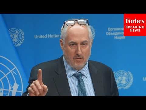 UN Sec. Gen. Spokesperson Stéphane Dujarric Holds A Press Briefing About The West Bank And Gaza
