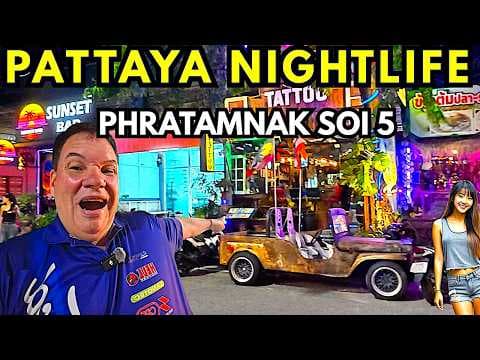 Pattaya Phratamnak Soi 5 Nightlife is CHANGING! Neon & LED Everywhere!