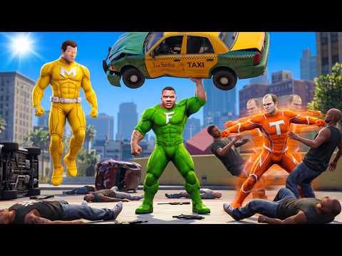 FRANKLIN, MICHAEL ET TREVOR DEVIENNENT DES SUPER-HÉROS SUR GTA 5 !