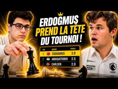 CARLSEN CRAQUE… ERDOGMUS en profite !!