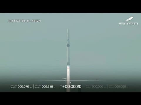 Blue Origin Rocket Launches With First Reused Booster
