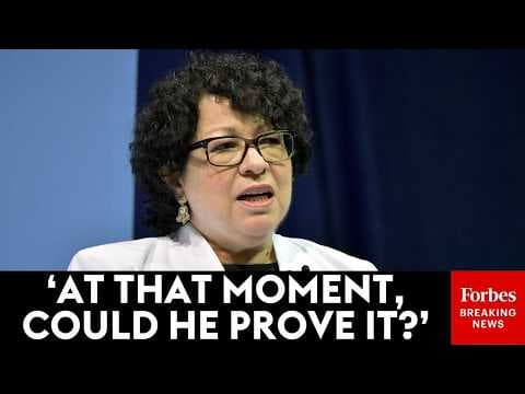 'Just Answer The Question': Sonia Sotomayor And DOJ Official Get Into Fiery Back-And-Forth
