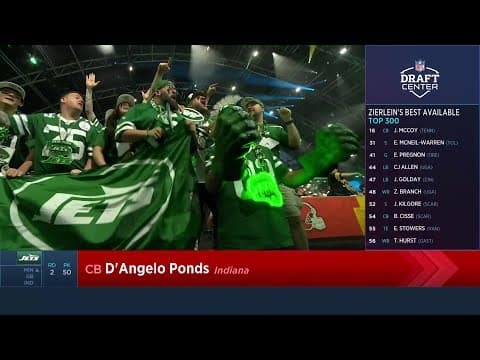 The New York Jets Select D'Angelo Ponds with the 50th Pick of the 2026 NFL Draft