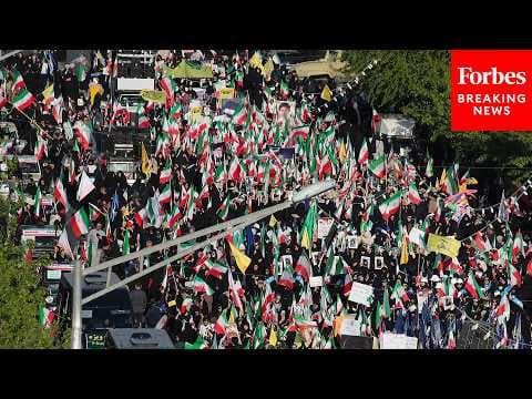 Iranian Women March Through Tehran In Support Of Government To Mark Iran's Army Day