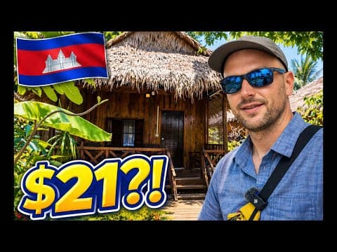 $21 Bungalow in Kep Cambodia?! (Right by the Crab Market 🇰🇭)