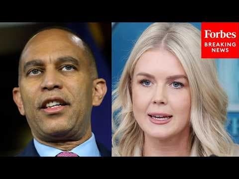 JUST IN: Jeffries Attacks Leavitt As 'Disgrace' & 'Stone-Cold Liar' Over Criticisms Of Dem Rhetoric