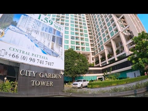 MODERN CENTRAL PATTAYA ONE BEDROOM CONDO WITH FULL CITY & SEA VIEW - CITY GARDEN TOWER