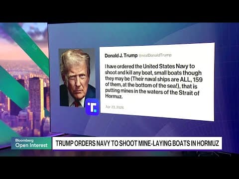 Trump Tells Navy to Shoot Any Boats Laying Mines in Strait of Hormuz