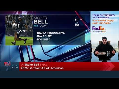 The Buffalo Bills Select Skyler Bell with the 125th Pick in the 2026 NFL Draft