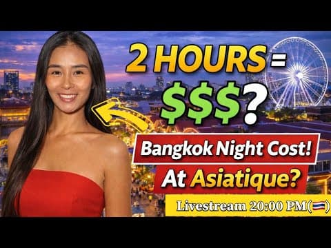 2 Hours Bangkok Night Cost! At Asiatique ? #thailand