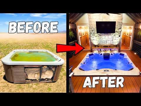 I turned a USED hot tub into a LUXURY spa