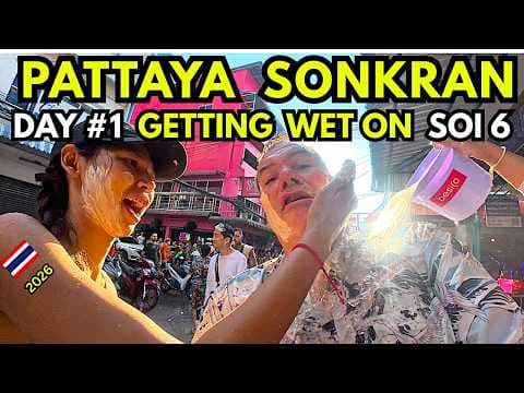 Thailand Songkran 2026: Pattaya Beach Road & Soi 6 EXPLODE for Day 1!