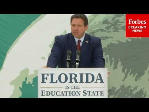 Florida Gov. Ron DeSantis Holds Press Briefing To Promote Florida Education And Union Reform Law