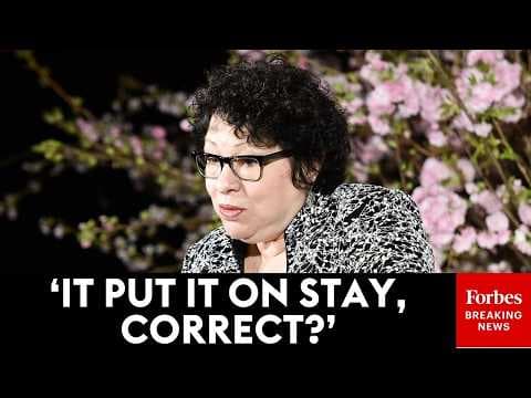 Sonia Sotomayor Grills Attorney On Clients' Motive To Keep Case Out Of State Courts