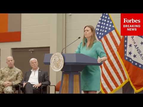 BREAKING NEWS: Gov. Sarah Huckabee Sanders Speaks To Arkansas Troops Heading To Middle East