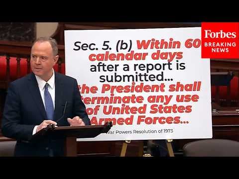 'This Has To Be The Moment We Say Enough': Adam Schiff Urges Passage Of Iran War Powers Resolution