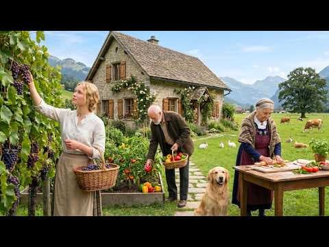 Forgotten Swiss Mountain Village: A Bountiful Harvest Day in the Hidden Countryside Life