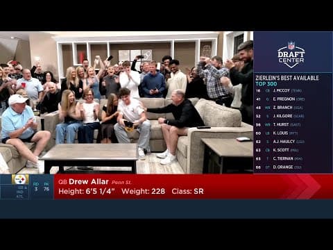 The Pittsburgh Steelers Select Drew Allar with the 76th Pick of the 2026 NFL Draft