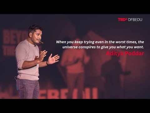 The Years That No One Talks About  | Aditya Poddar | TEDxDFBEDU