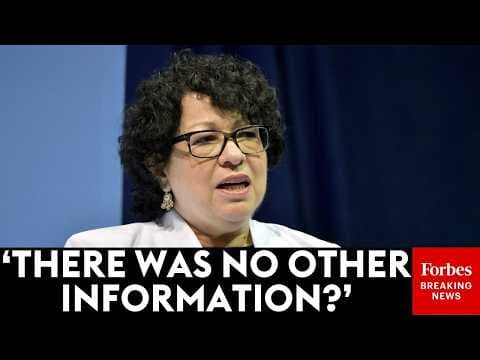 Sonia Sotomayor Grills DOJ Official On 'Extent Of The Consultation' For Syria's TPS Qualifications