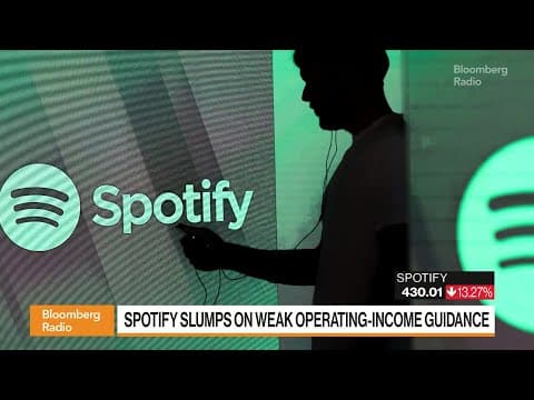 Spotify Shares Fall Most Since 2022 on Operating Income Forecast