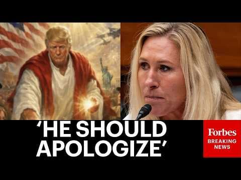 Marjorie Taylor Greene Reacts To Trump Posting Photo Of Himself As Jesus Amid Feud With Pope Leo