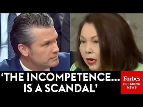 Tammy Duckworth Accuses Hegseth Of 'Misdirection' On Iran War To His Face