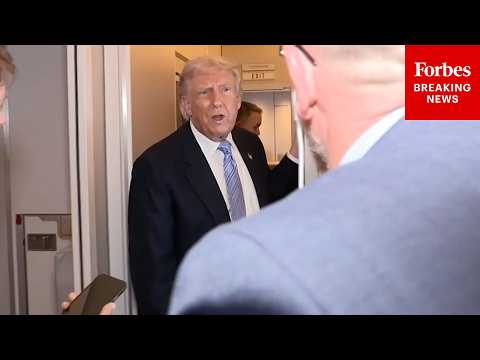 AIR FORCE ONE GAGGLE: Trump Takes Questions From Reporters After Departing China