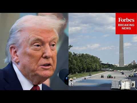 Trump Discusses Picking Blue Paint He Chose For The Lincoln Reflecting Pool Amid Lawsuit To Stop It