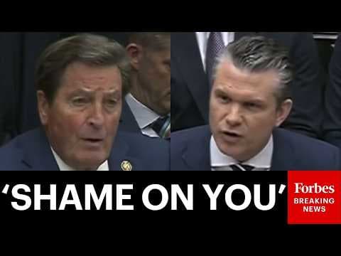 'Shame On You!': Pete Hegseth Fires Back At John Garamendi For Attacks In Tense Moment
