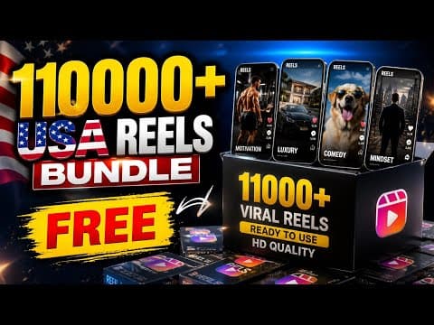 🔥11000+ USA Reels Bundle FREE 🎁 Build a Faceless USA Channel (2026)