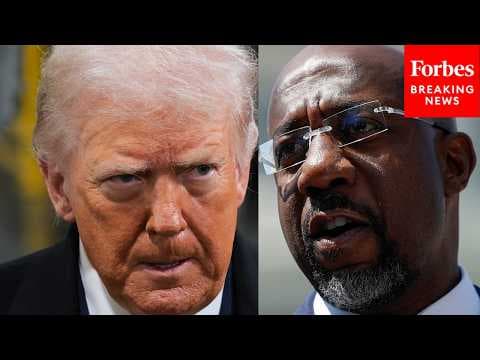 'He Is Unhinged': Raphael Warnock Lambasts Trump For Issuing Existential Threat To Iran