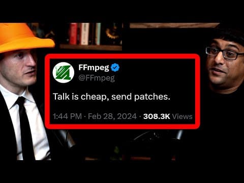 "Talk is cheap. Send patches" - FFmpeg | Lex Fridman Podcast