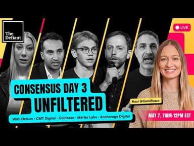 🟢 Consensus Day 3: Live w/ Ostium · CMT Digital · Coinbase · Matter Labs · Anchorage Digital