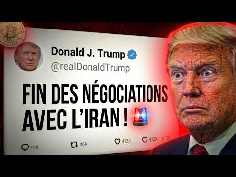🚨 URGENT BITCOIN CHUTE ! PAS D'ACCORD ENTRE L'IRAN & USA !!