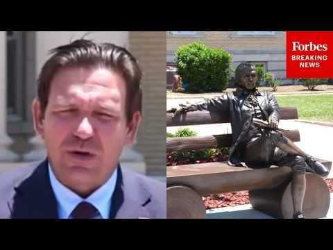JUST IN: Florida Gov. Ron DeSantis Takes Questions After Unveiling New James Madison Statue